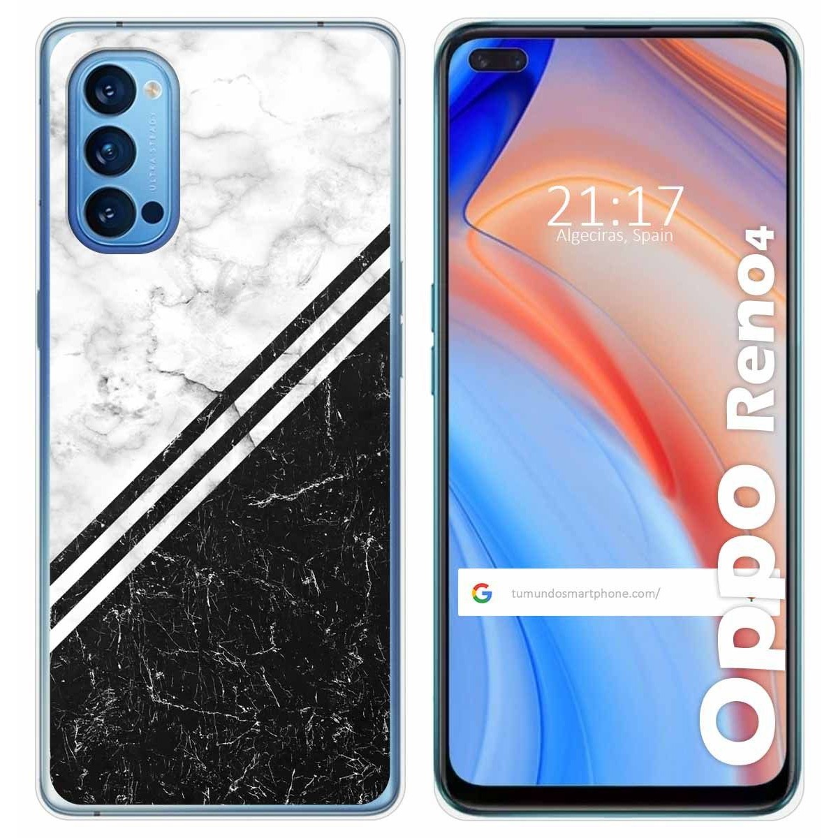 Funda Gel Tpu para Oppo Reno 4 5G diseño Mármol 01 Dibujos