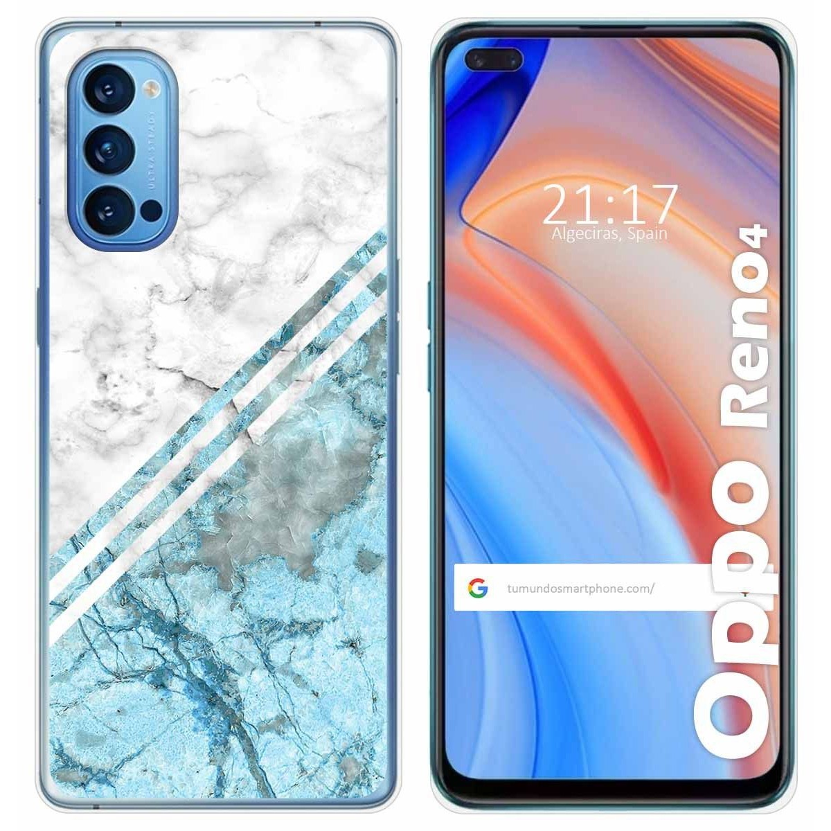 Funda Gel Tpu para Oppo Reno 4 5G diseño Mármol 02 Dibujos