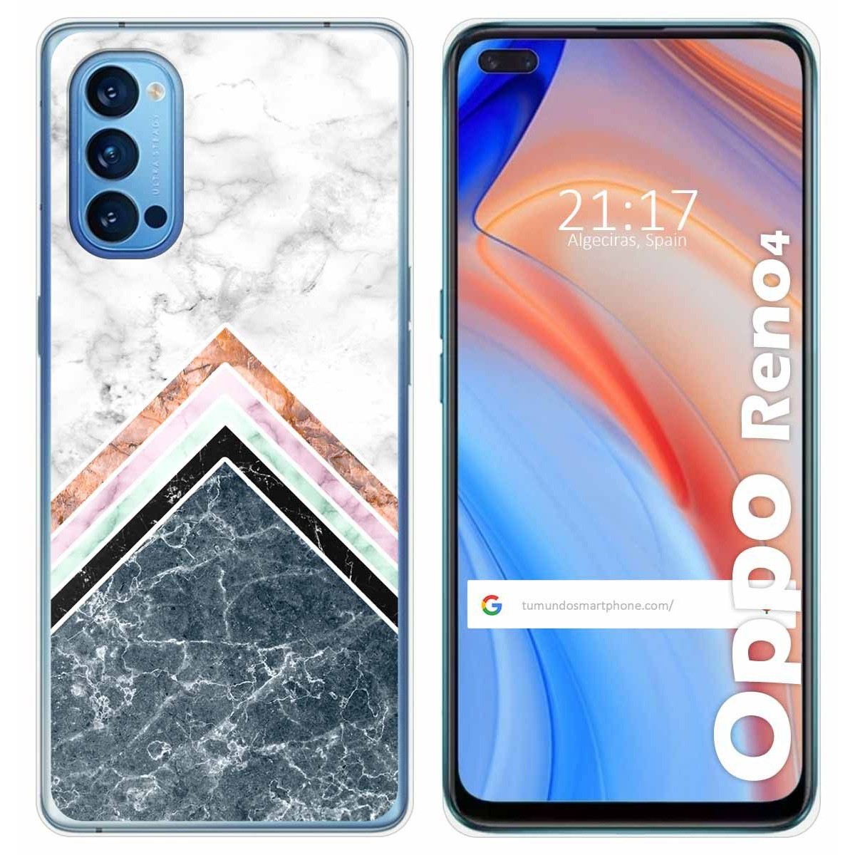Funda Gel Tpu para Oppo Reno 4 5G diseño Mármol 05 Dibujos