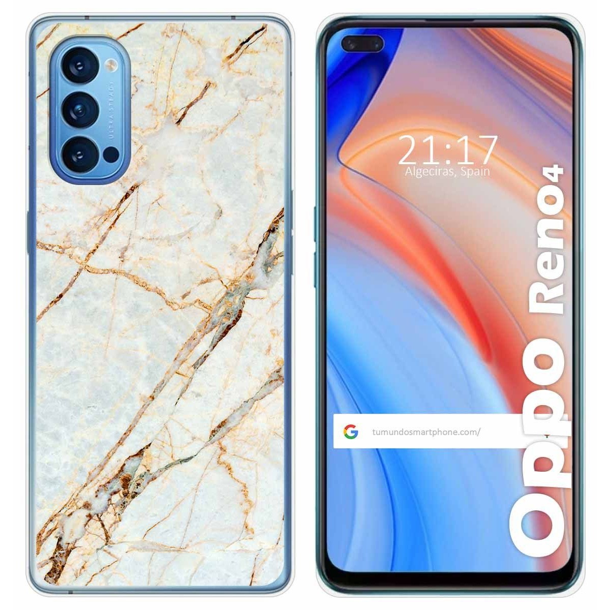 Funda Gel Tpu para Oppo Reno 4 5G diseño Mármol 13 Dibujos