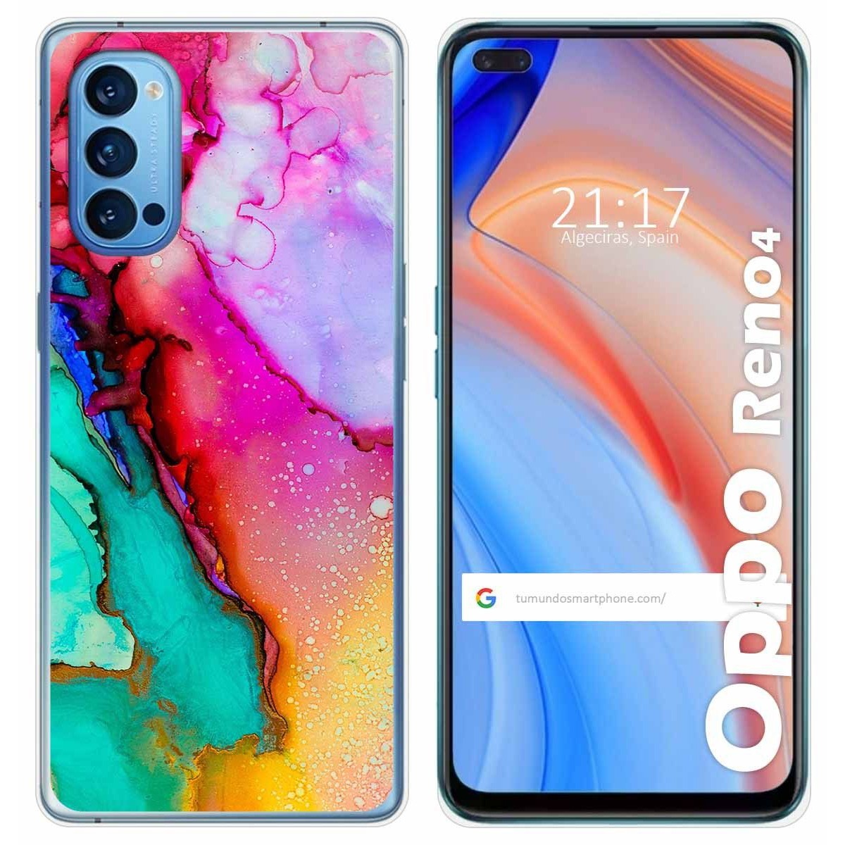 Funda Gel Tpu para Oppo Reno 4 5G diseño Mármol 15 Dibujos