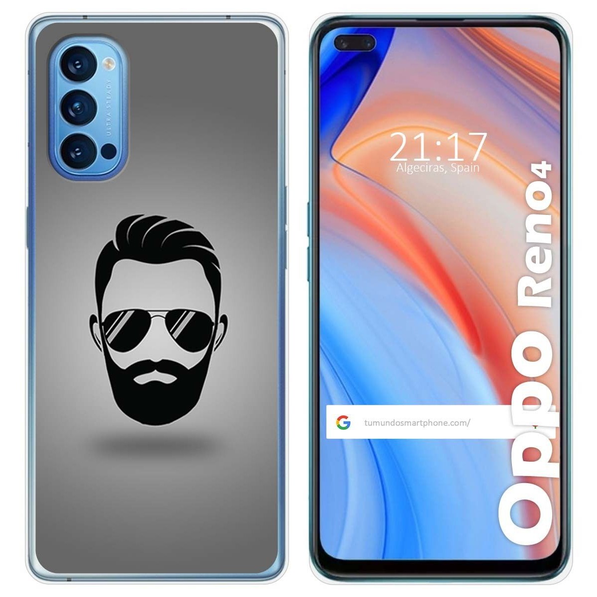 Funda Gel Tpu para Oppo Reno 4 5G diseño Barba Dibujos