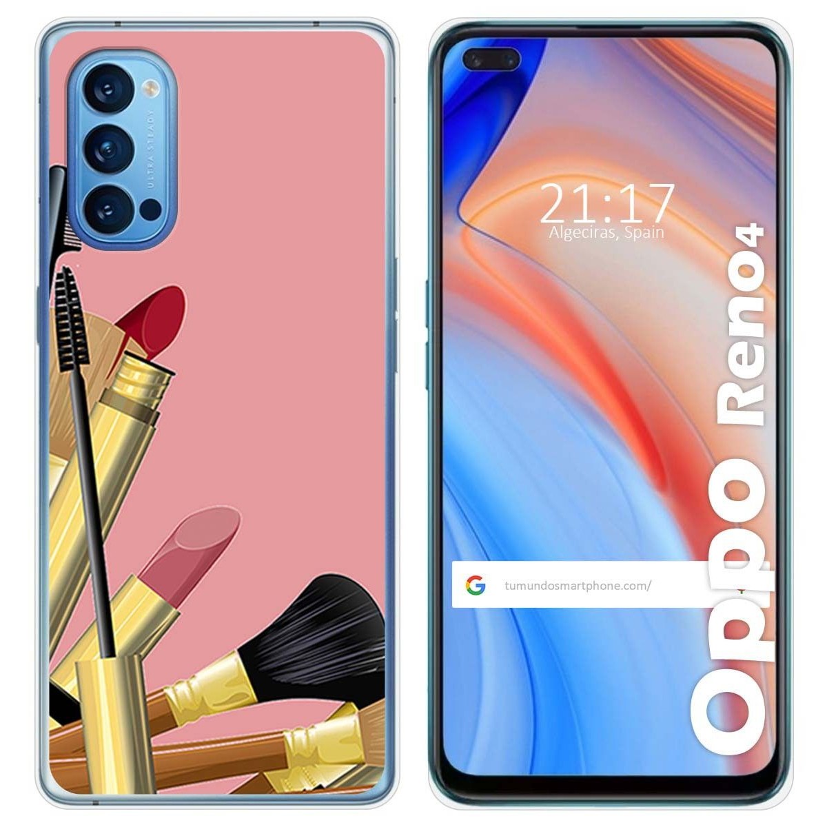 Funda Gel Tpu para Oppo Reno 4 5G diseño Brochas Dibujos