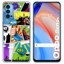 Funda Gel Tpu para Oppo Reno 4 5G diseño Comic Dibujos