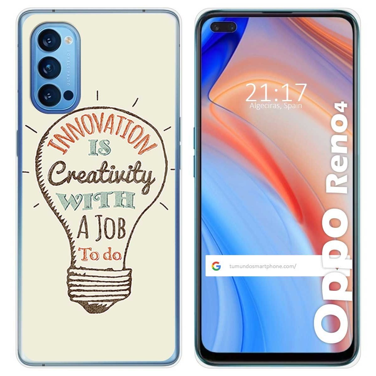 Funda Gel Tpu para Oppo Reno 4 5G diseño Creativity Dibujos