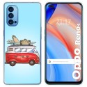 Funda Gel Tpu para Oppo Reno 4 5G diseño Furgoneta Dibujos