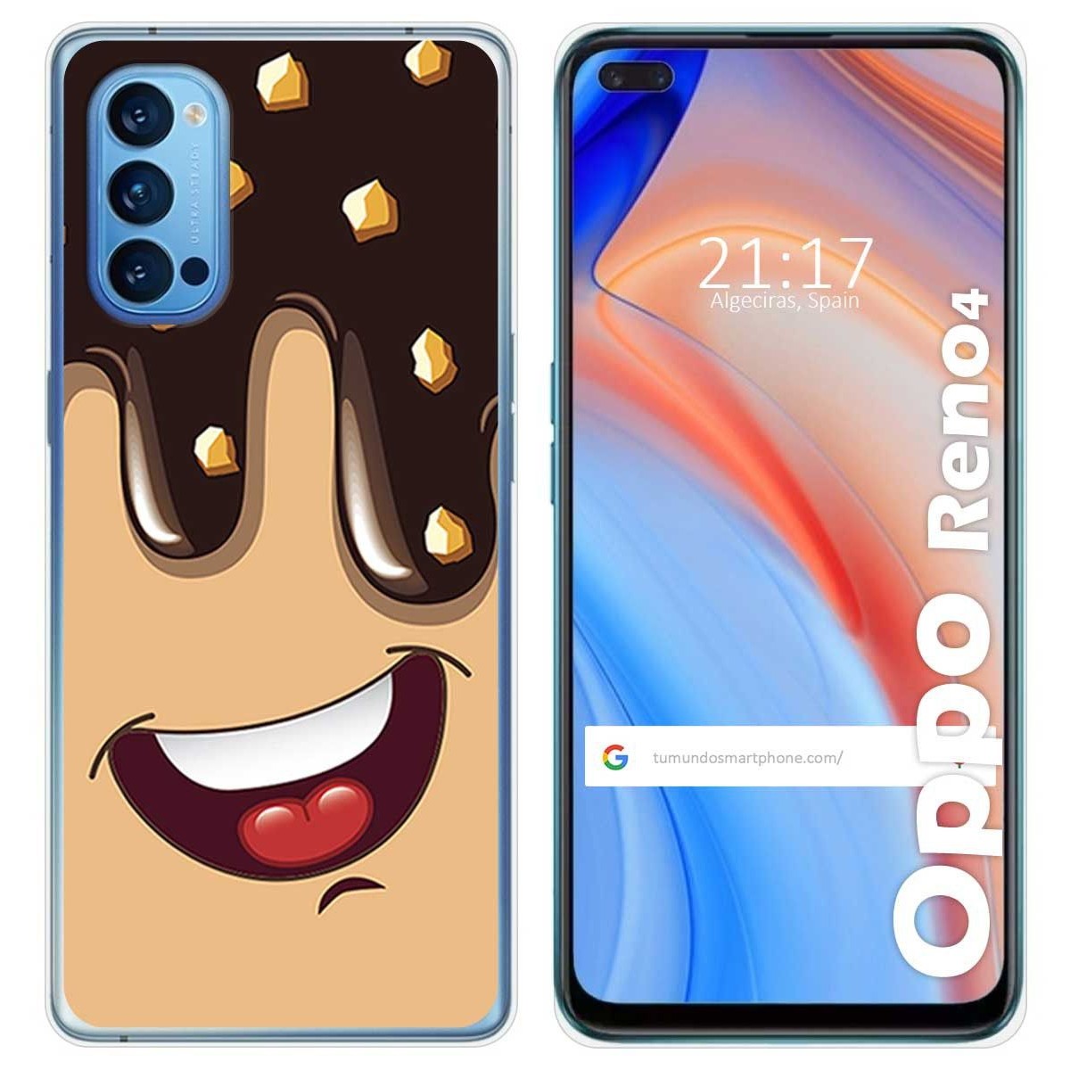 Funda Gel Tpu para Oppo Reno 4 5G diseño Helado Chocolate Dibujos