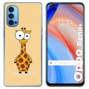 Funda Gel Tpu para Oppo Reno 4 5G diseño Jirafa Dibujos
