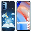 Funda Gel Tpu para Oppo Reno 4 5G diseño Libro Cuentos Dibujos