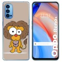 Funda Gel Tpu para Oppo Reno 4 5G diseño Leon Dibujos
