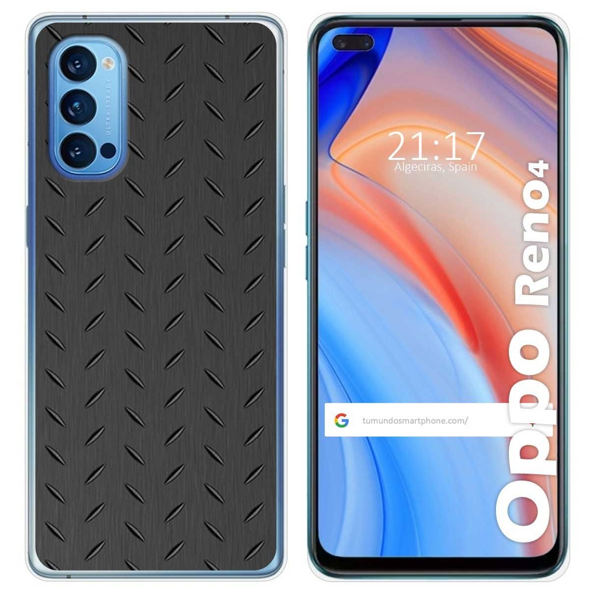 Funda Gel Tpu para Oppo Reno 4 5G diseño Metal Dibujos