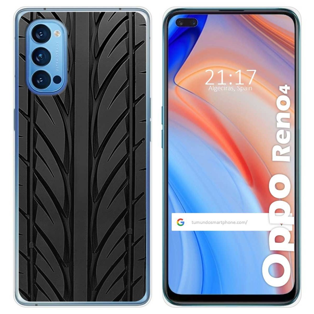 Funda Gel Tpu para Oppo Reno 4 5G diseño Neumatico Dibujos