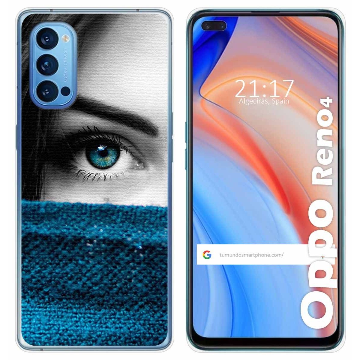 Funda Gel Tpu para Oppo Reno 4 5G diseño Ojo Dibujos