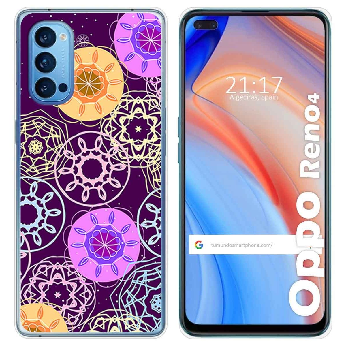 Funda Gel Tpu para Oppo Reno 4 5G diseño Radial Dibujos