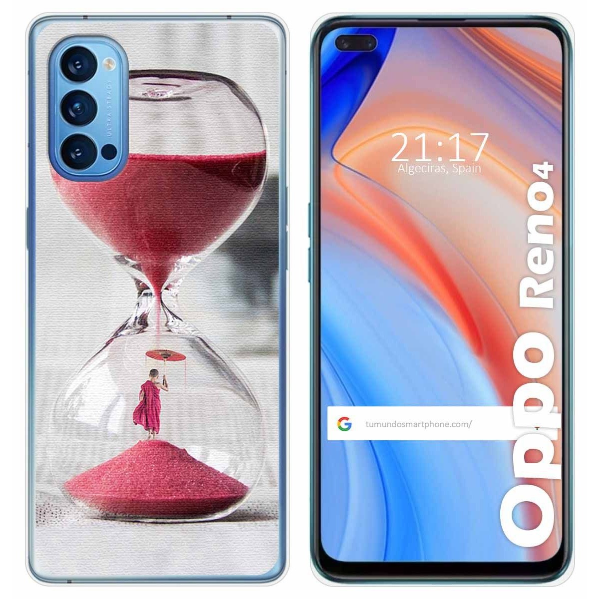 Funda Gel Tpu para Oppo Reno 4 5G diseño Reloj Dibujos