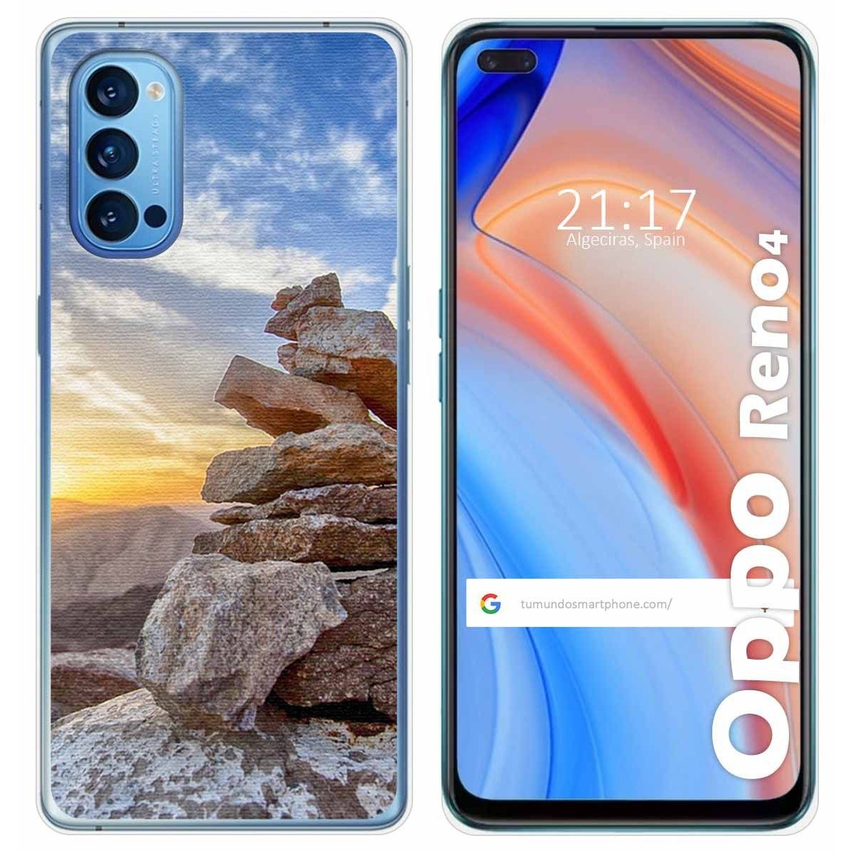 Funda Gel Tpu para Oppo Reno 4 5G diseño Sunset Dibujos
