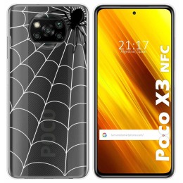 Funda Gel Transparente para Xiaomi POCO X3 NFC / X3 PRO diseño Araña Dibujos