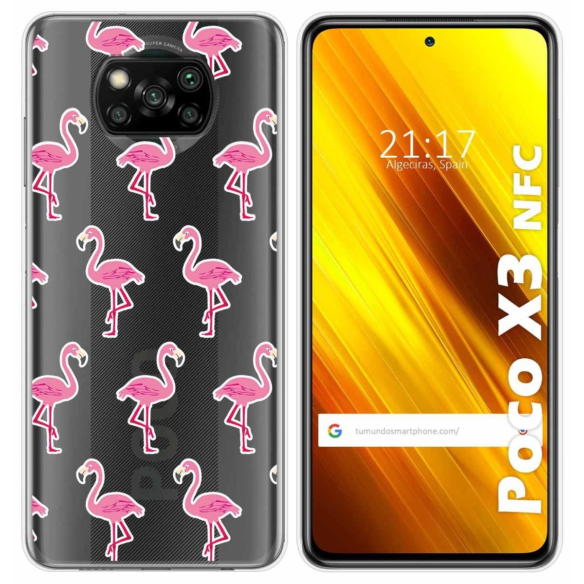 Funda Gel Transparente para Xiaomi POCO X3 NFC / X3 PRO diseño Flamenco Dibujos