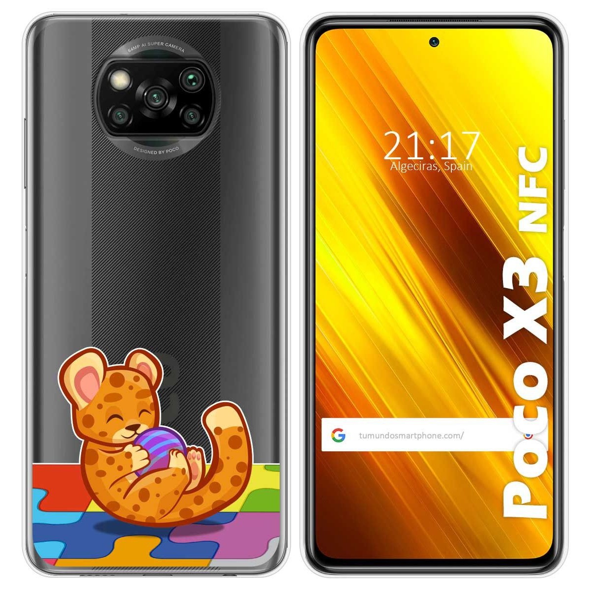 Funda Gel Transparente para Xiaomi POCO X3 NFC / X3 PRO diseño Leopardo Dibujos