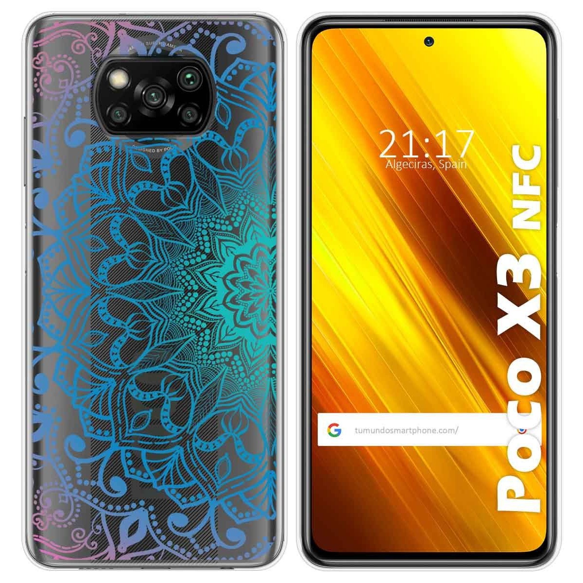 Funda Gel Transparente para Xiaomi POCO X3 NFC / X3 PRO diseño Mandala Dibujos