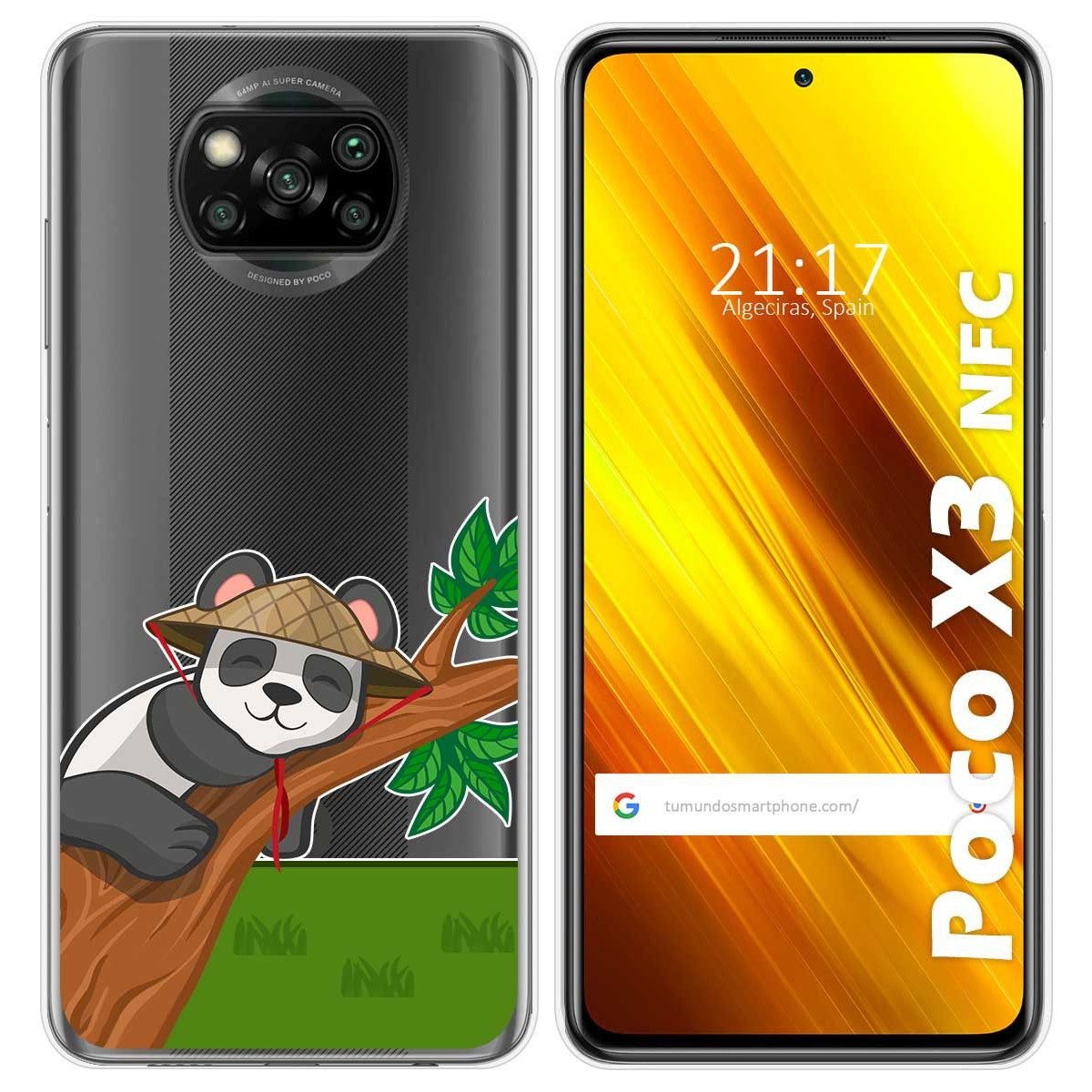 Funda Gel Transparente para Xiaomi POCO X3 NFC / X3 PRO diseño Panda Dibujos