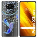 Funda Gel Transparente para Xiaomi POCO X3 NFC / X3 PRO diseño Plumas Dibujos