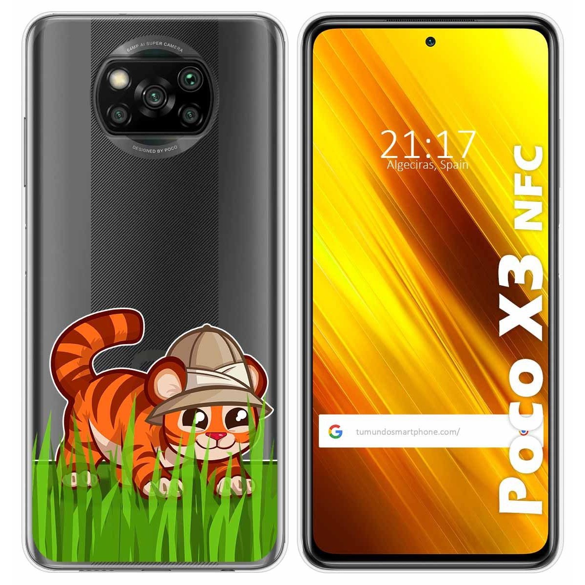 Funda Gel Transparente para Xiaomi POCO X3 NFC / X3 PRO diseño Tigre Dibujos