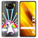Funda Gel Transparente para Xiaomi POCO X3 NFC / X3 PRO diseño Unicornio Dibujos
