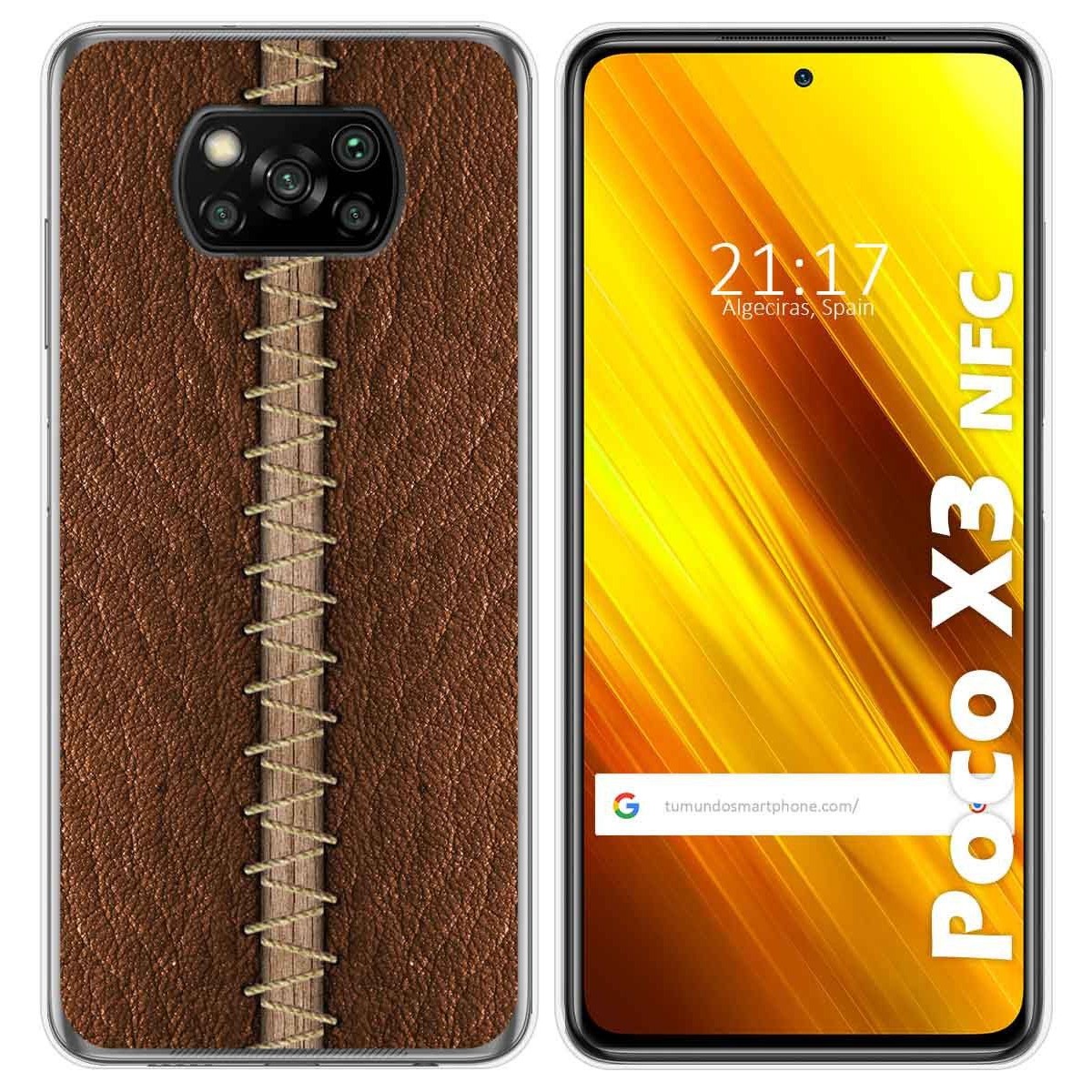Funda Gel Tpu para Xiaomi POCO X3 NFC / X3 PRO diseño Cuero 01 Dibujos