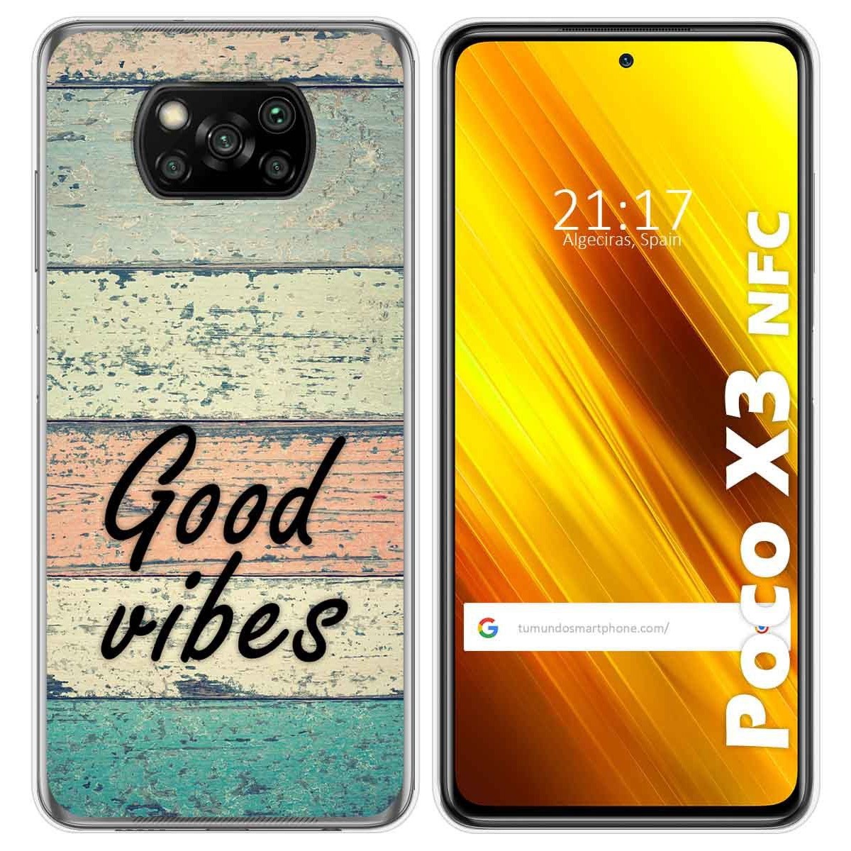 Funda Gel Tpu para Xiaomi POCO X3 NFC / X3 PRO diseño Madera 01 Dibujos