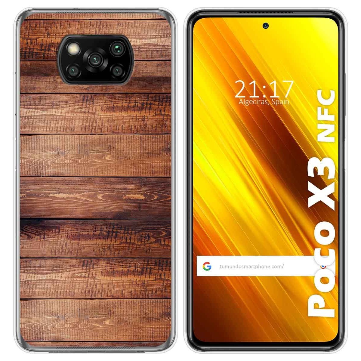 Funda Gel Tpu para Xiaomi POCO X3 NFC / X3 PRO diseño Madera 02 Dibujos