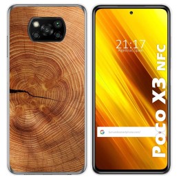 Funda Gel Tpu para Xiaomi POCO X3 NFC / X3 PRO diseño Madera 04 Dibujos