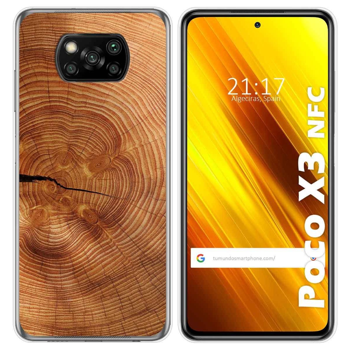 Funda Gel Tpu para Xiaomi POCO X3 NFC / X3 PRO diseño Madera 04 Dibujos