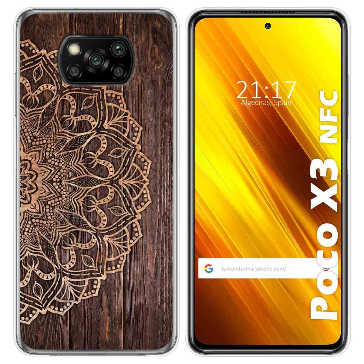 Funda Gel Tpu para Xiaomi POCO X3 NFC / X3 PRO diseño Madera 06 Dibujos