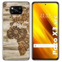 Funda Gel Tpu para Xiaomi POCO X3 NFC / X3 PRO diseño Madera 07 Dibujos