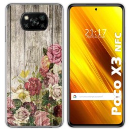 Funda Gel Tpu para Xiaomi POCO X3 NFC / X3 PRO diseño Madera 08 Dibujos