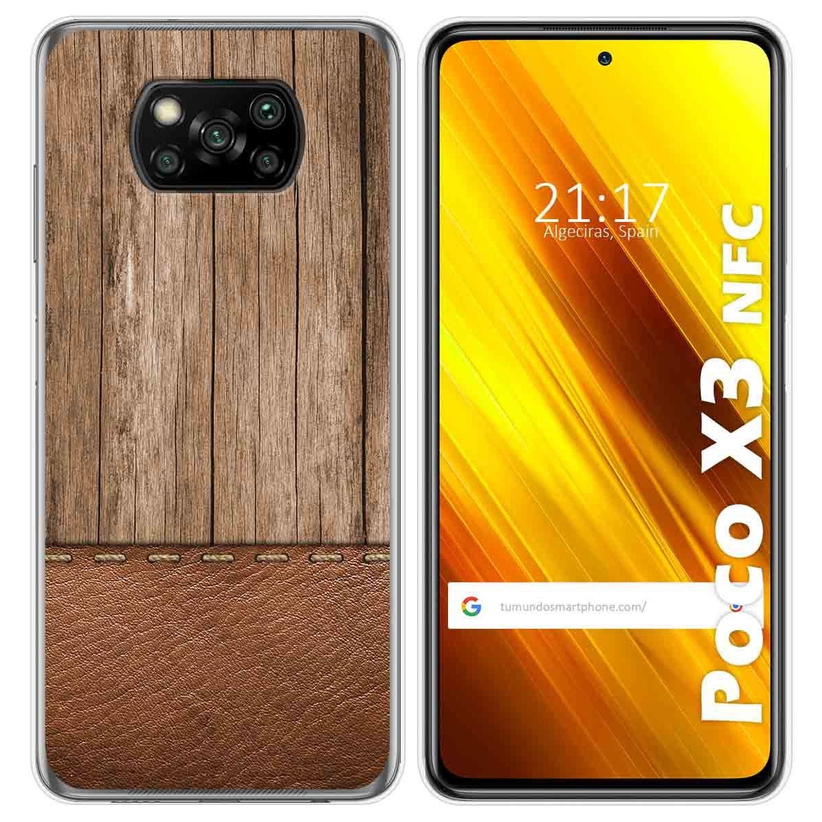 Funda Gel Tpu para Xiaomi POCO X3 NFC / X3 PRO diseño Madera 09 Dibujos