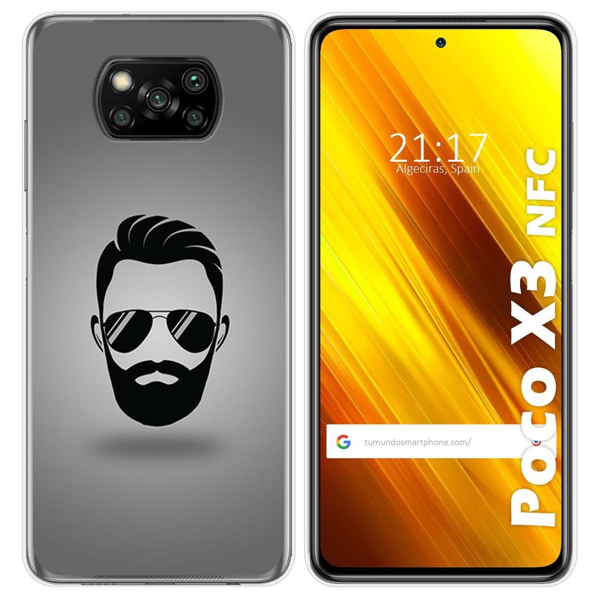 Funda Gel Tpu para Xiaomi POCO X3 NFC / X3 PRO diseño Barba Dibujos