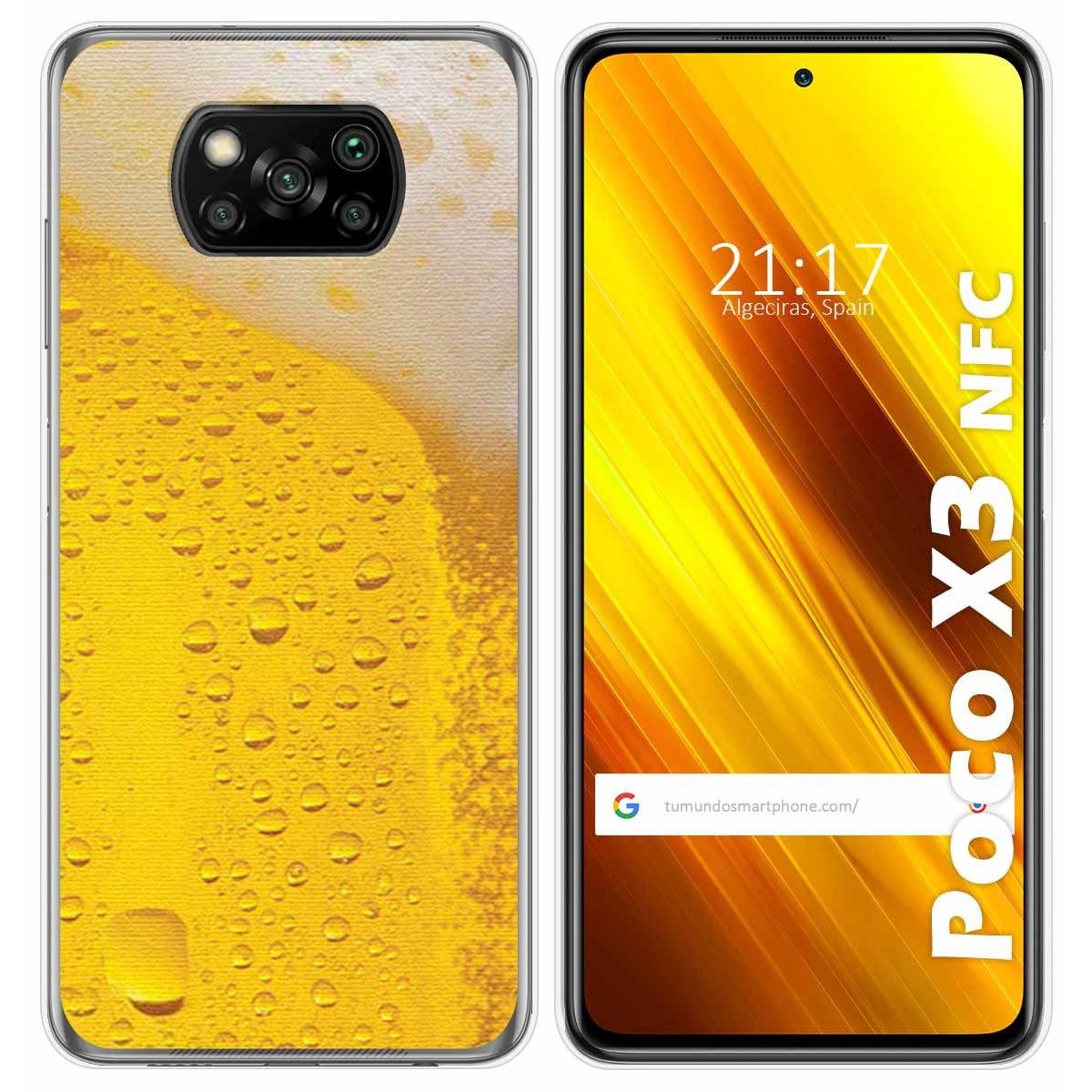 Funda Gel Tpu para Xiaomi POCO X3 NFC / X3 PRO diseño Cerveza Dibujos