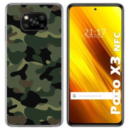 Funda Gel Tpu para Xiaomi POCO X3 NFC / X3 PRO diseño Camuflaje Dibujos