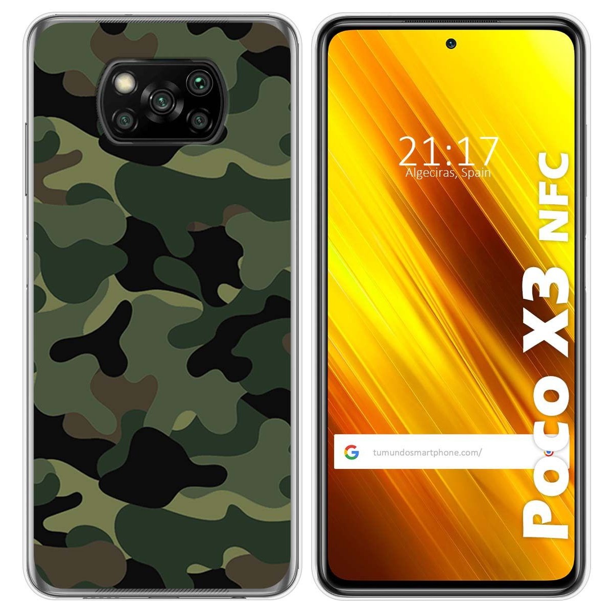 Funda Gel Tpu para Xiaomi POCO X3 NFC / X3 PRO diseño Camuflaje Dibujos