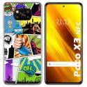 Funda Gel Tpu para Xiaomi POCO X3 NFC / X3 PRO diseño Comic Dibujos