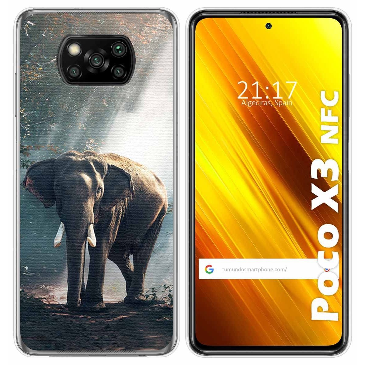 Funda Gel Tpu para Xiaomi POCO X3 NFC / X3 PRO diseño Elefante Dibujos