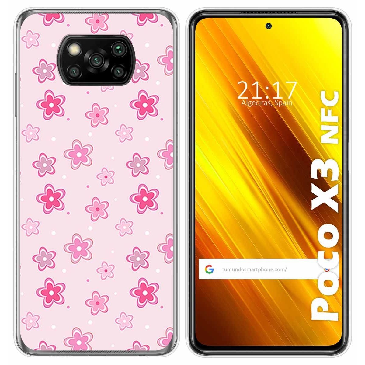 Funda Gel Tpu para Xiaomi POCO X3 NFC / X3 PRO diseño Flores Dibujos