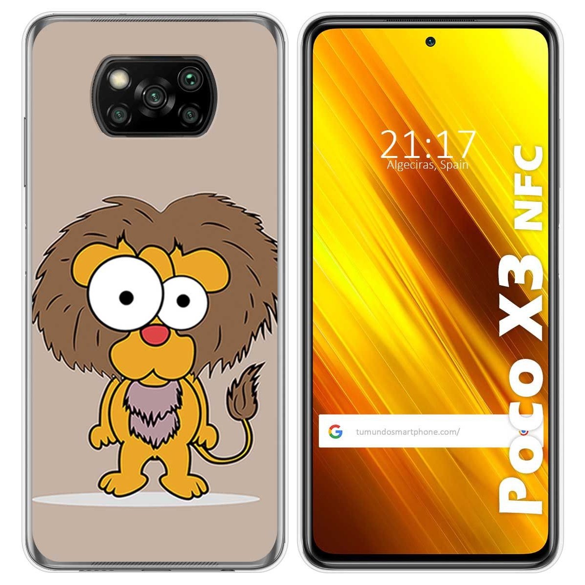 Funda Gel Tpu para Xiaomi POCO X3 NFC / X3 PRO diseño Leon Dibujos