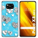 Funda Gel Tpu para Xiaomi POCO X3 NFC / X3 PRO diseño Mariposas Dibujos
