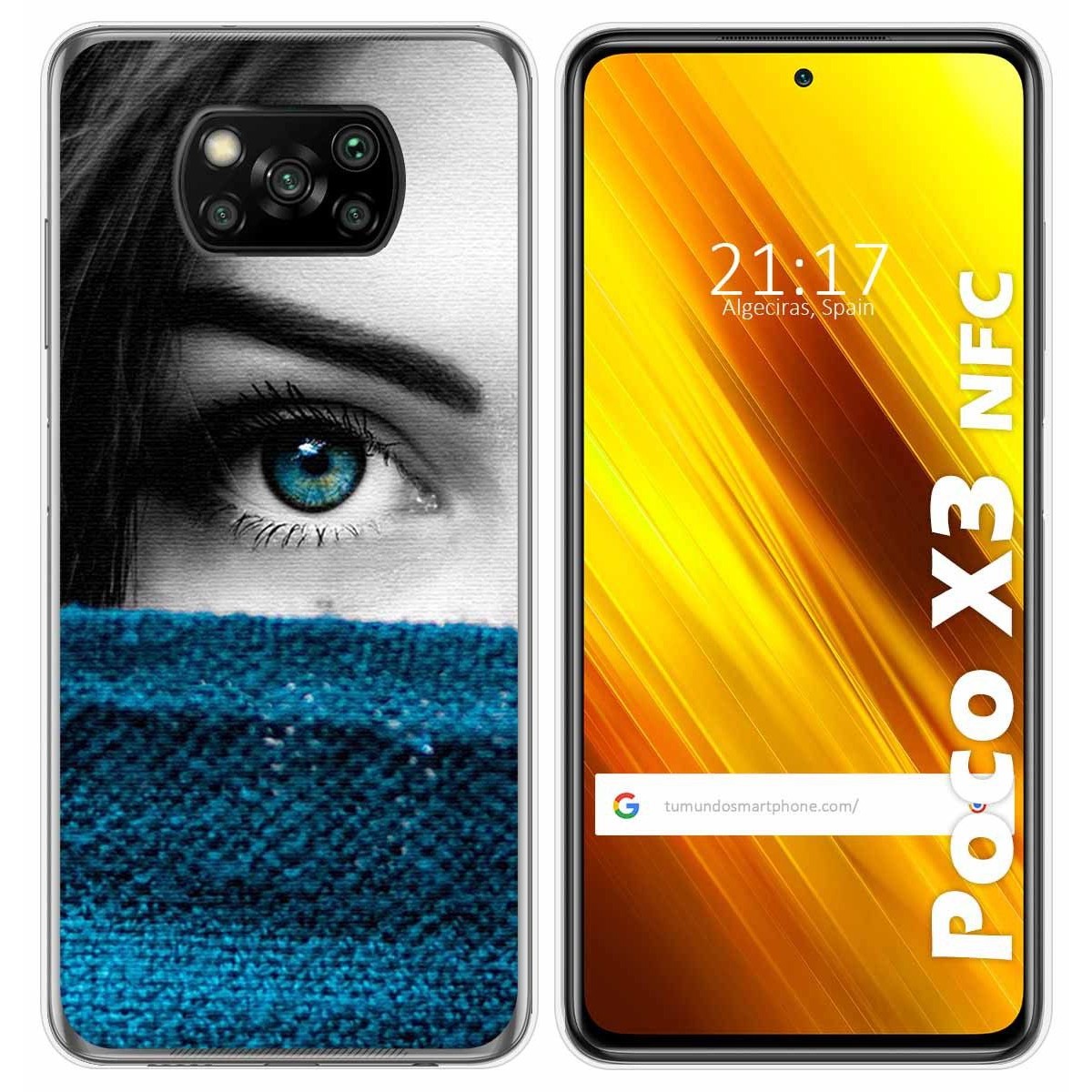 Funda Gel Tpu para Xiaomi POCO X3 NFC / X3 PRO diseño Ojo Dibujos