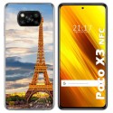 Funda Gel Tpu para Xiaomi POCO X3 NFC / X3 PRO diseño Paris Dibujos