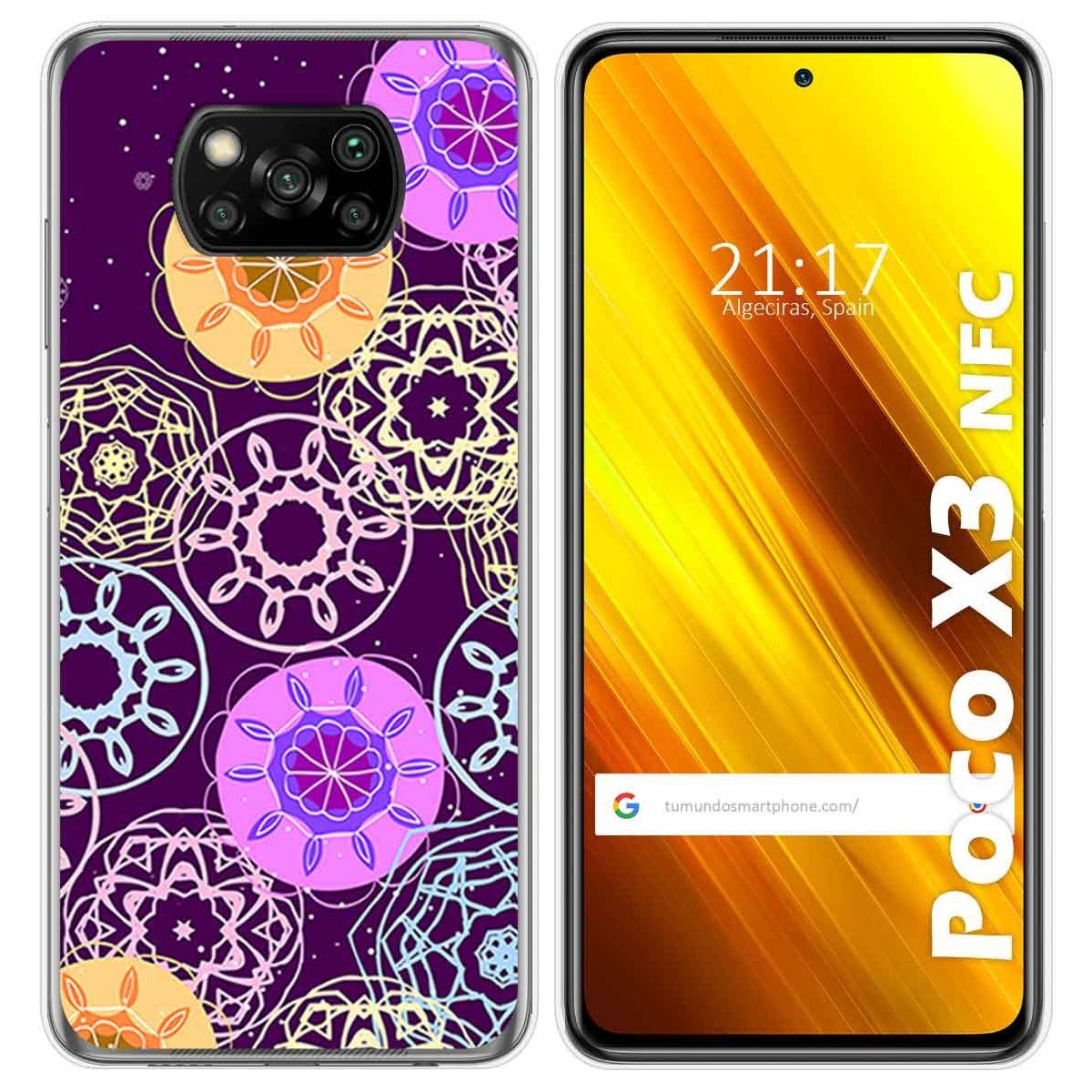 Funda Gel Tpu para Xiaomi POCO X3 NFC / X3 PRO diseño Radial Dibujos