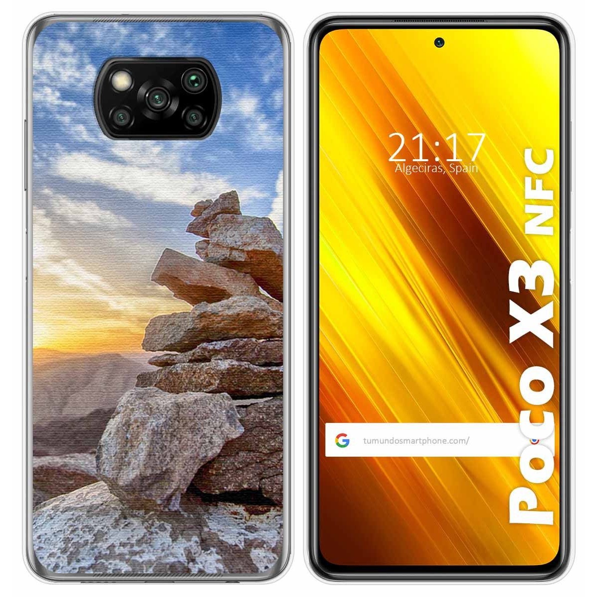 Funda Gel Tpu para Xiaomi POCO X3 NFC / X3 PRO diseño Sunset Dibujos